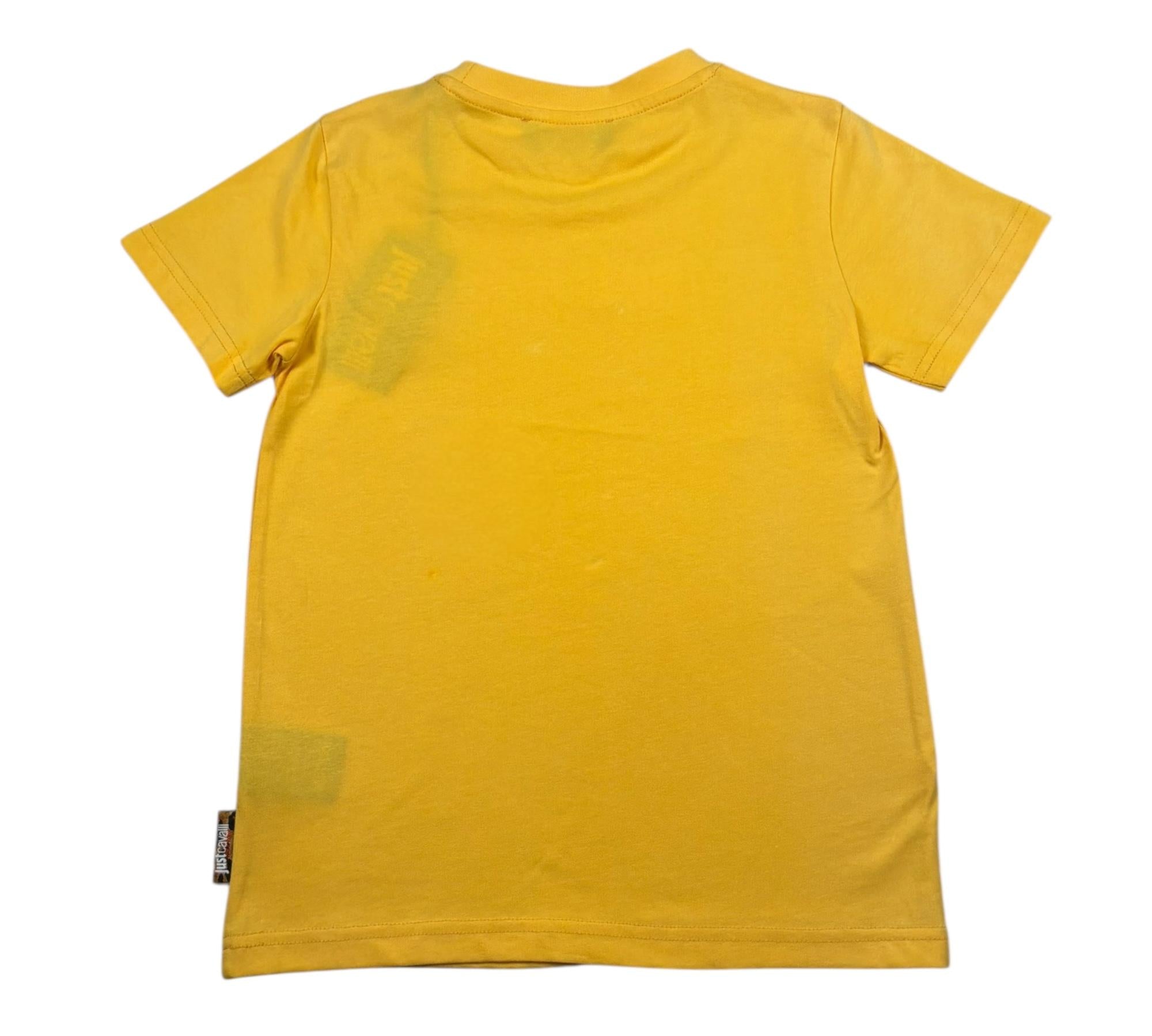 Just Cavalli T-Shirt Tinta Unita con Logo per Bambino JBP26001TS GIALLO JUST CAVALLI 