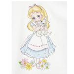 Monnalisa T-Shirt Girocollo Tinta Unita con Stampa per Neonata 39E614X BIANCO MONNALISA 