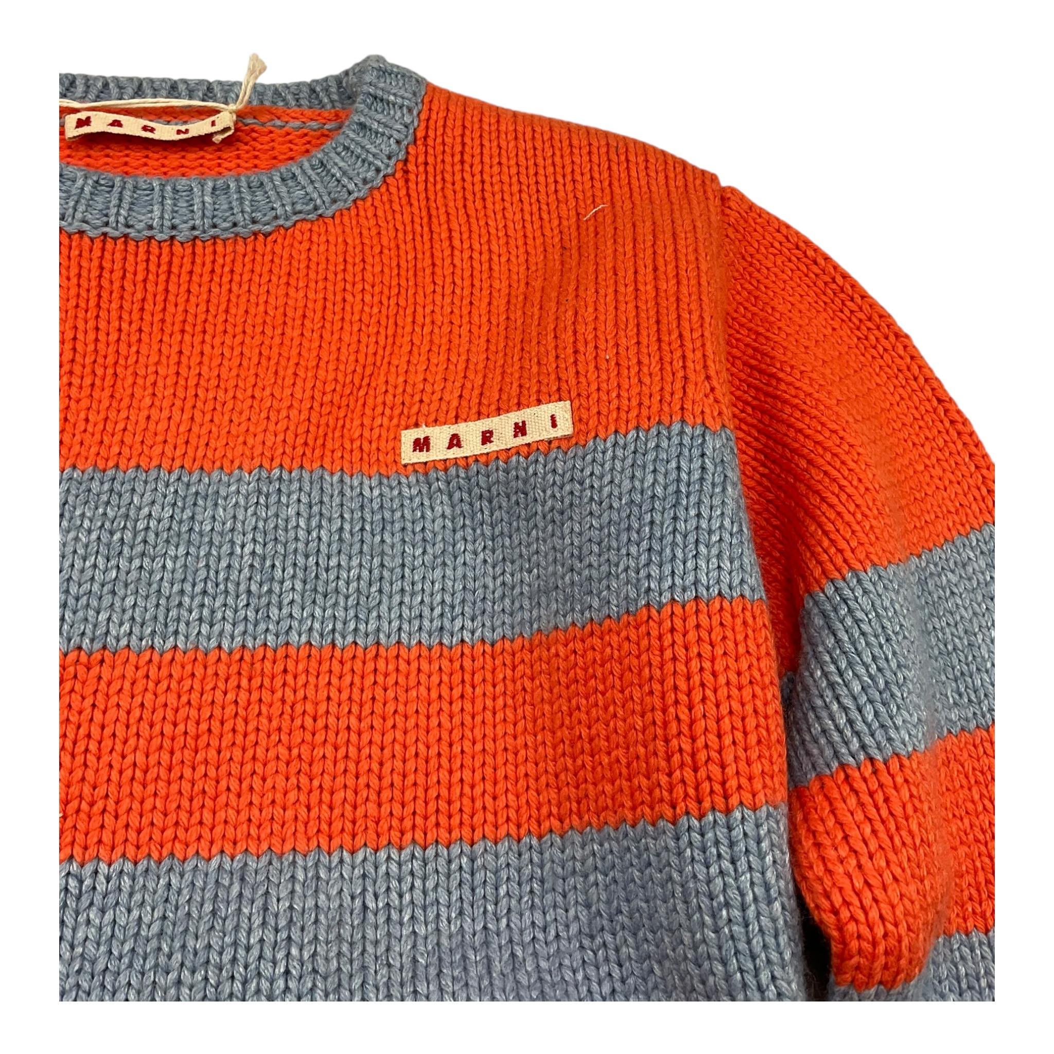 MARNI maglia girocollo fantasia a righe Arancione/azzurro per Bambino M00856 ARANCIONE/AZZURRO MARNI 