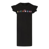 John Richmond Abito Tinta Unita con Stampa per Bambina RGP25159VE NERO JOHN RICHMOND 