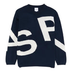 ASPESI maglia tinta unita con stampa Blu per Bambino F24034MAEM908 BLU ASPESI 