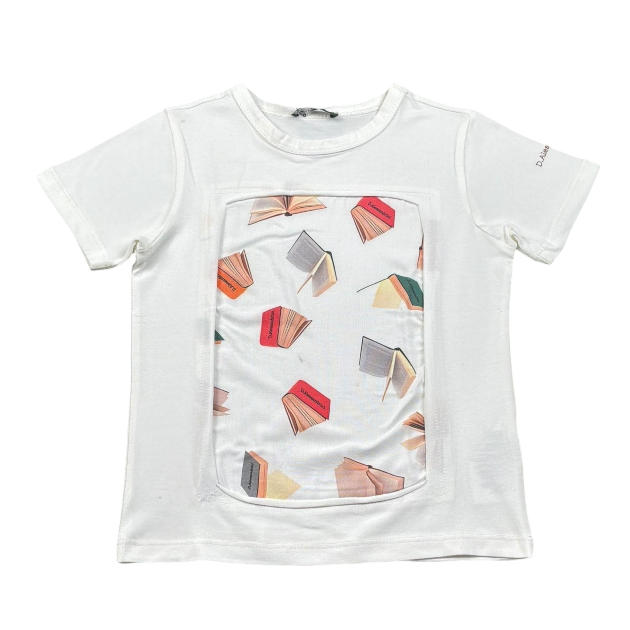 Daniele Alessandrini T-Shirt Tinta Unita con Stampa per Bambino 1236M00314 BIANCO DANIELE ALESSANDRINI 