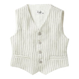 Il Gufo Gilet Fantasia A Righe per Neonato P25GI005L1018 BIANCO/BEIGE IL GUFO 