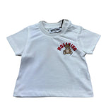 Moschino T-Shirt Girocollo Tinta Unita con Stampa per Neonata MZM047 BIANCO MOSCHINO 