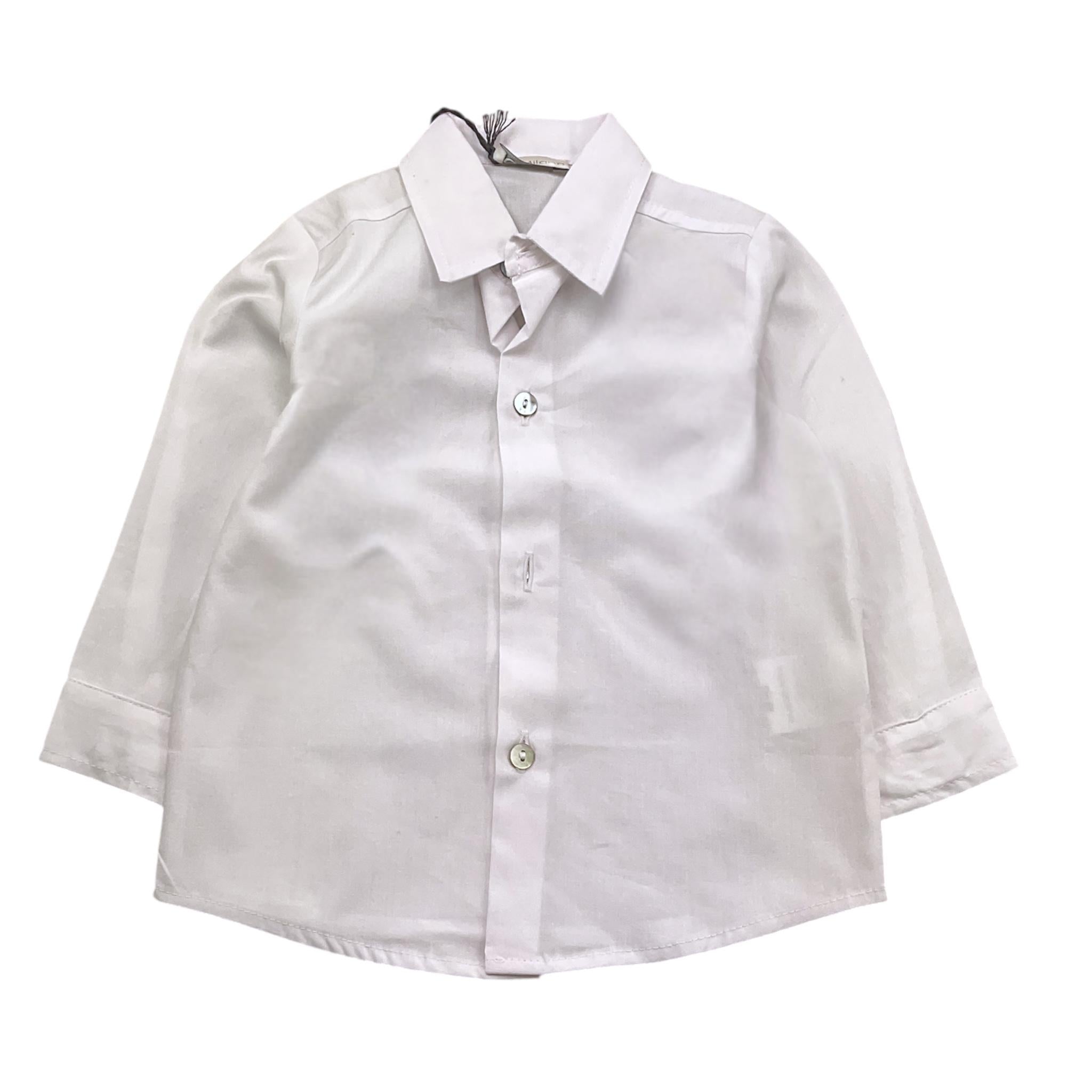 J.O. Milano Camicia Tinta Unita Manica Lunga  per Neonato FJFJ BIANCO J.O. MILANO 