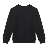 BALMAIN felpa girocollo tinta unita con stampa Nero per Bambina BV4B10 NERO BALMAIN 