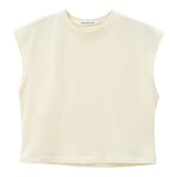 Calvin Klein Canotta Girocollo Tinta Unita con Logo per Bambina IG0IG02428 PAGLIA CALVIN KLEIN 