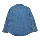 Dondup Camicia Manica Lunga Tinta Unita In Denim per Bambino DMCA043 AZZURRO DONDUP 