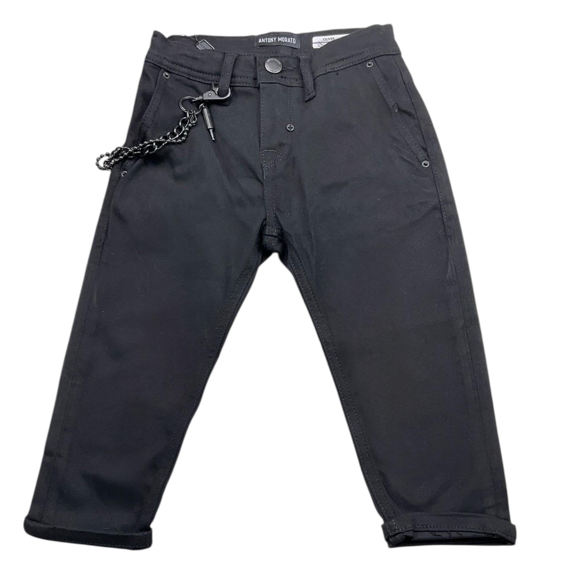 ANTONY MORATO pantalone tinta unita con catena Nero per Bambino TR00223 NERO ANTONY MORATO 
