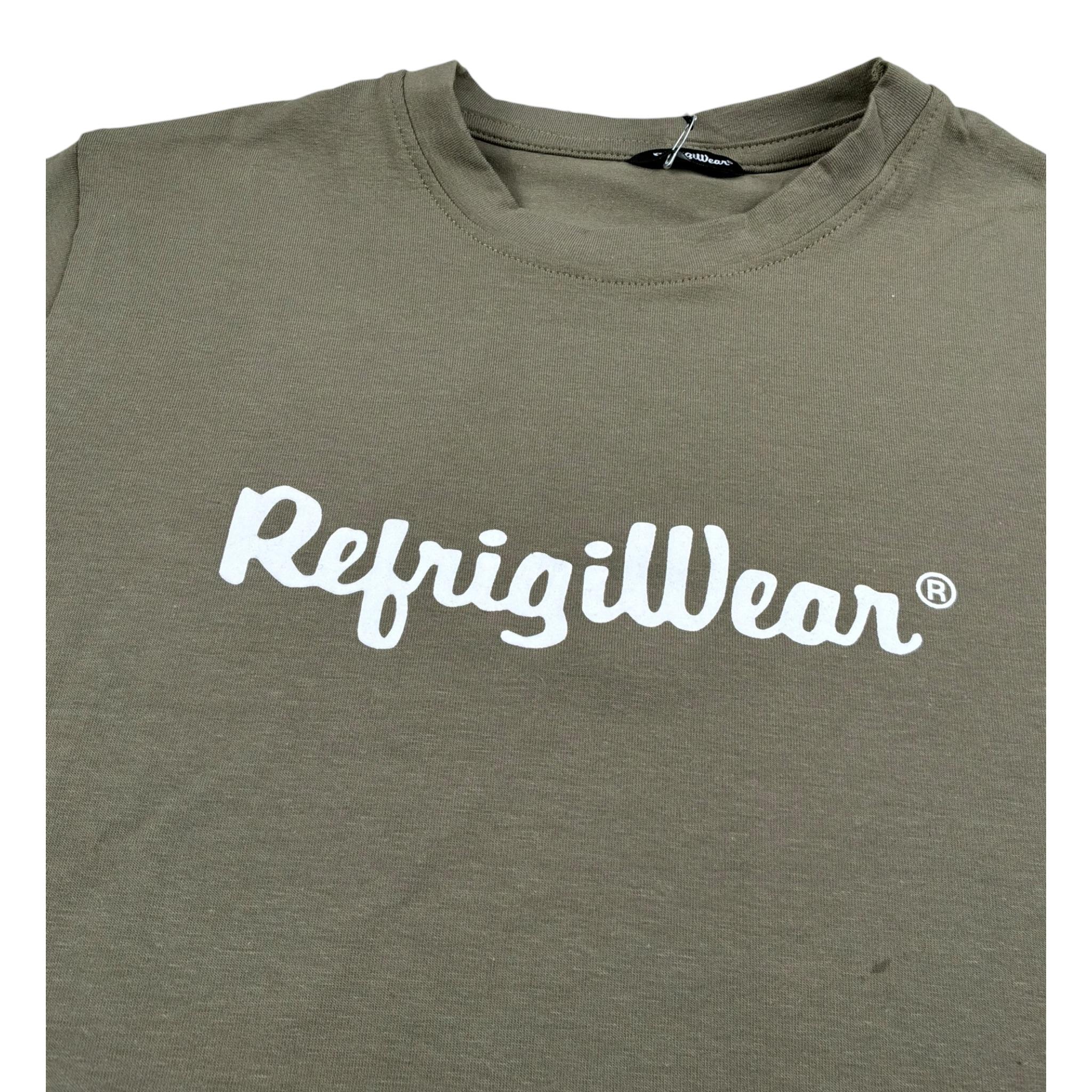 Refrigiwear T-Shirt Girocollo Tinta Unita Constampa per Bambino RW376 VERDE REFRIGIWEAR 