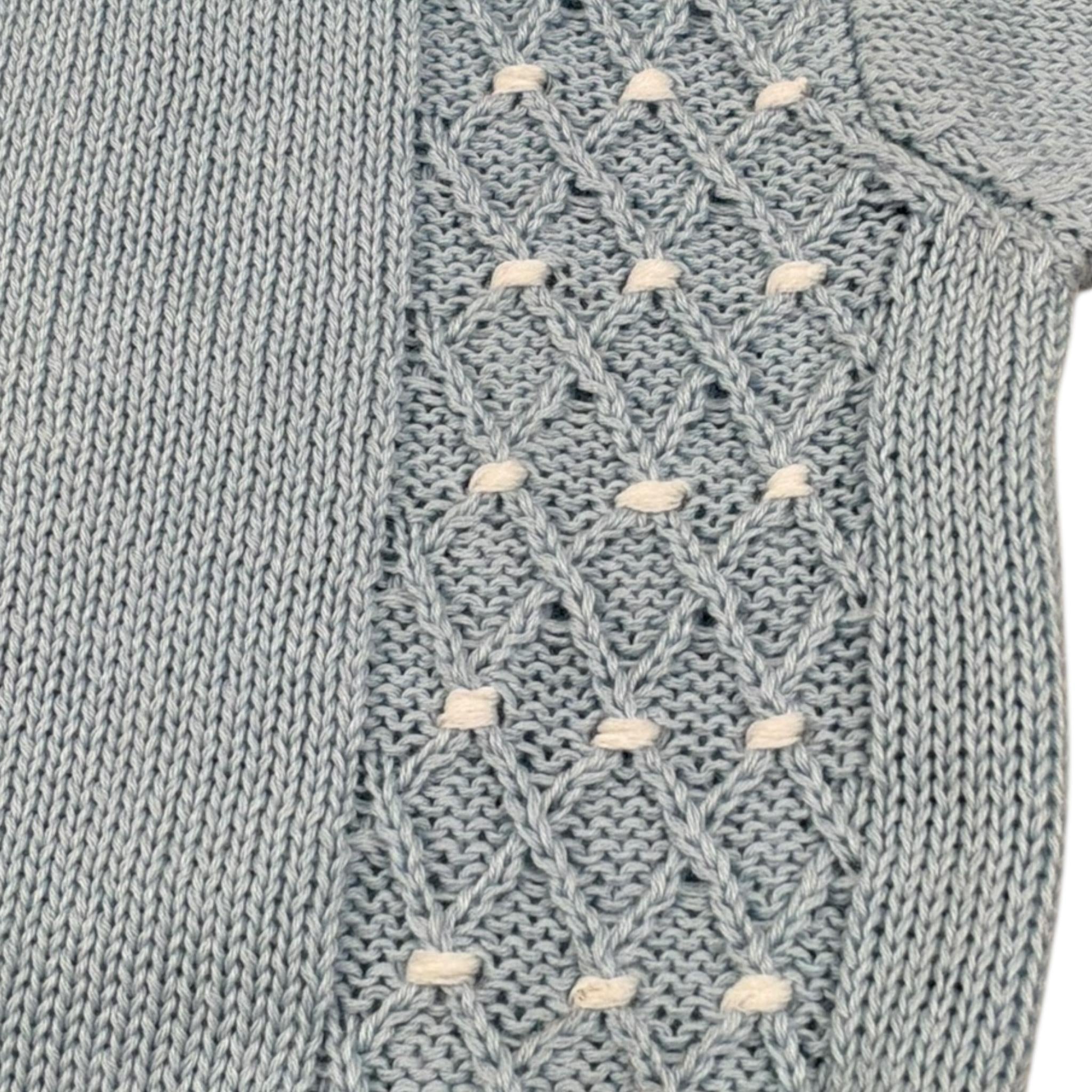 Scaldacuore Completo 2 Pezzi T-Shirt-Bermuda In Maglia per Neonato PS09PCOEPE24 AZZURRO SCALDACUORE 