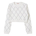LIU JO maglia girocollo tinta unita cn brillantini Panna per Bambina GF4137 PANNA LIU JO 
