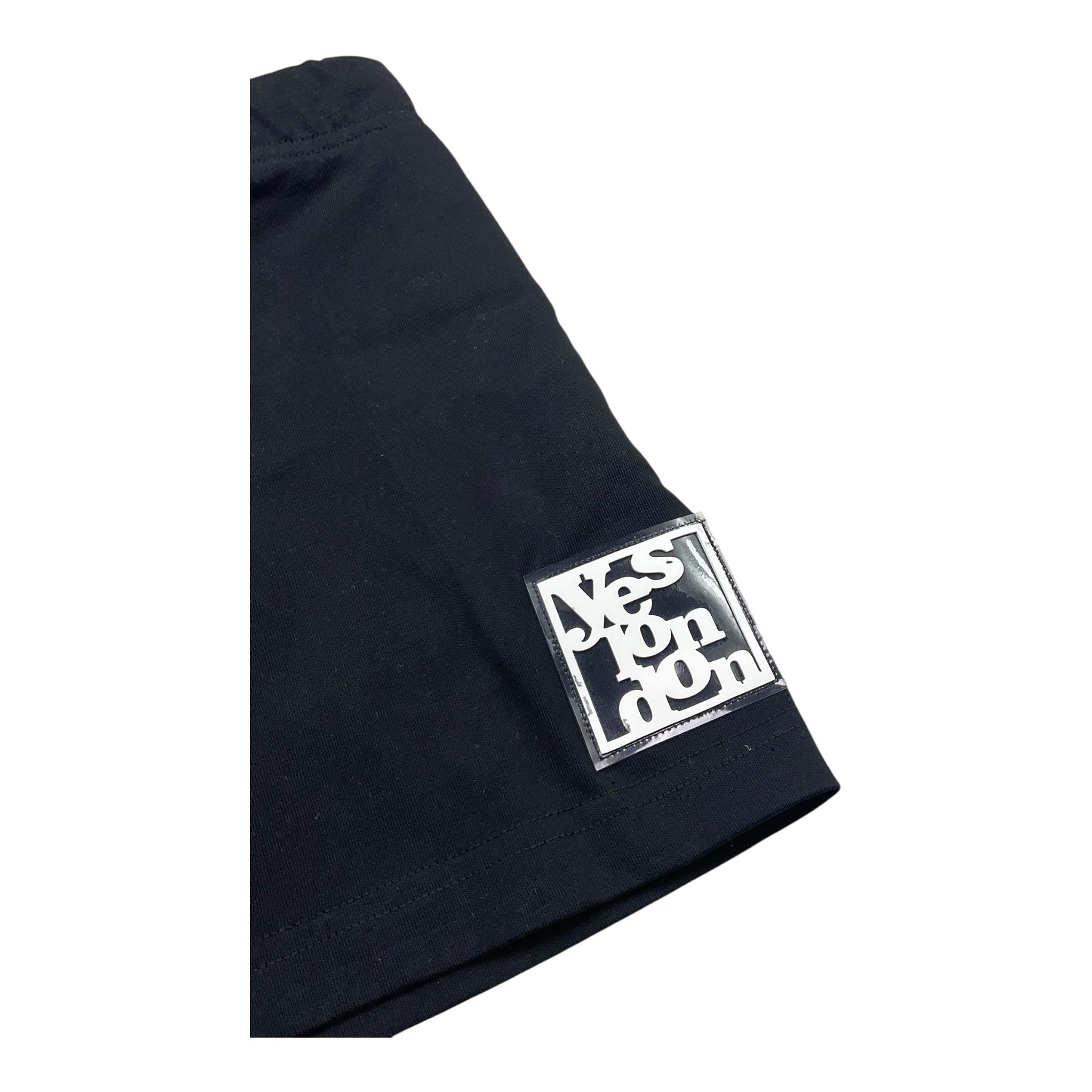 Yes London Bermuda Tinta Unita con Logo per Bambino JR7038 NERO YES LONDON 