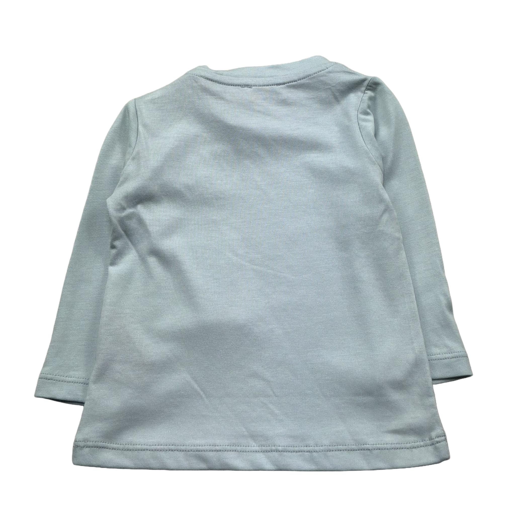 Trussardi Shirt Girocollo Tinta Unita con Logo per Neonata TIP26013TS VERDE ACQUA TRUSSARDI 