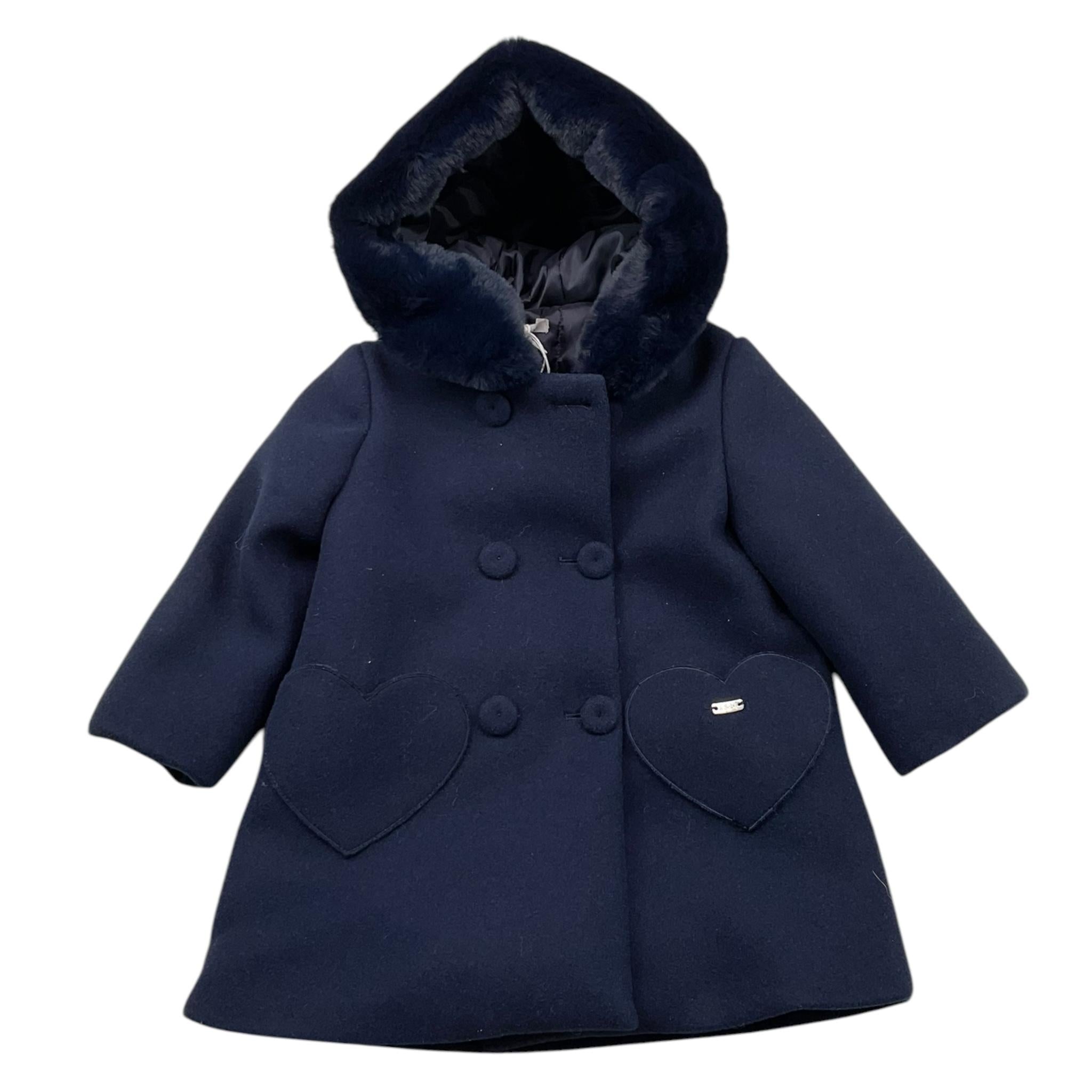 LE BEBE' cappotto tinta unita con cappuccio Blu per Neonata LBG6156 BLU LE BEBE' 