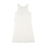Billieblush Abito Tinta Unita con Fiori Giromanica per Neonata U21132 BIANCO BillIEBLUSH 