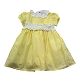 Le Bebe Abito Mezza Manica Tinta Unita con Colletto per Neonata LBG6366 GIALLO LE BEBE 