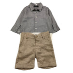 ALETTA completo 3 pezzi giacca-camicia-bermuda Blu per Neonato M220419 BLU ALETTA 