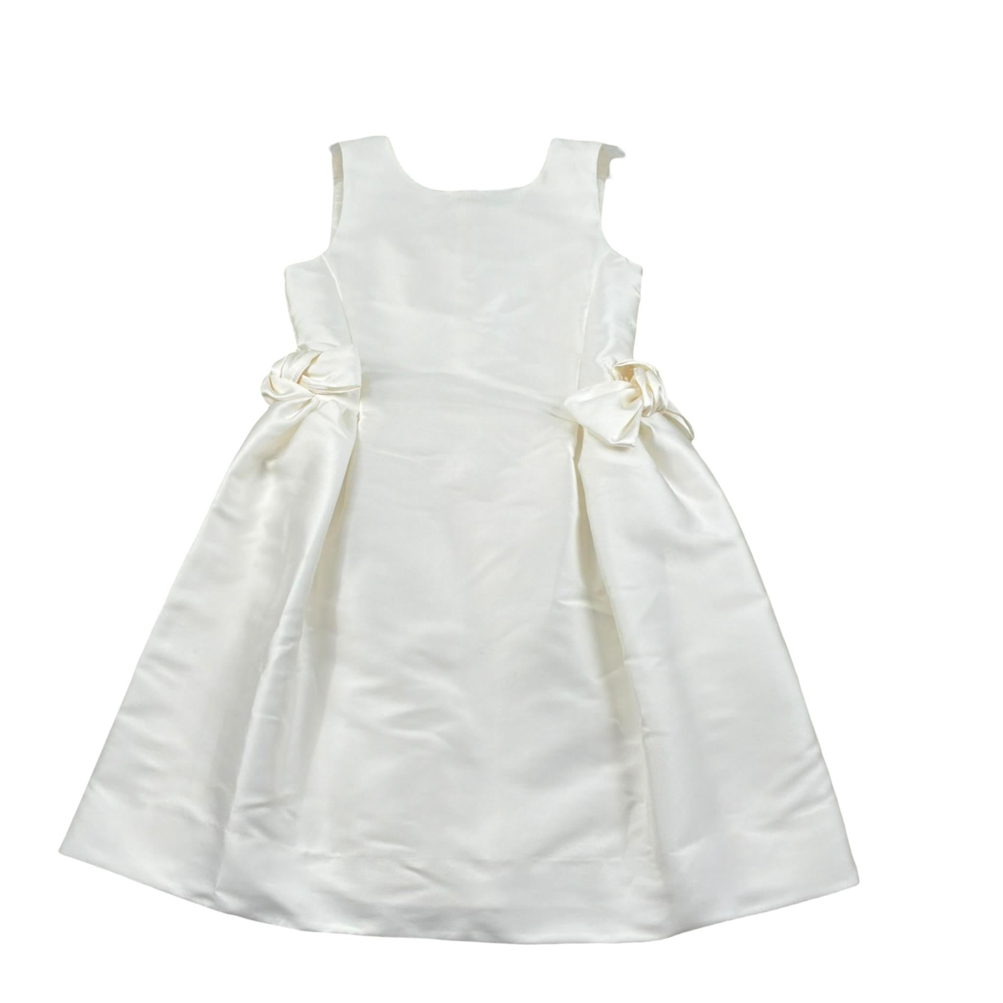 Simonetta Abito Cerimonia Tinta Unita Giromanica per Bambina 1K1332 BIANCO SIMONETTA 