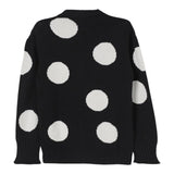 MSGM cardigan tinta unita con stampa cerchi Nero per Bambina F4MSJGCA133 NERO MSGM 