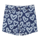 Stella Mccartney Short In Denim Tinta Unita con Stampa per Neonata TW6D69N BLU STELLA McCARTNEY 