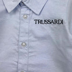 TRUSSARDI camicia manica lunga tinta unita con stampa Azzurro per Neonato TIA24066CAX AZZURRO TRUSSARDI 