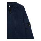 C.P. Company Maglia Tinta Unita Collo Alto con Zip per Bambino CMW004 BLU C.P. COMPANY 