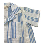Babe & Tess Camicia Tinta Unita con Fantasia A Righe per Neonato 03518162N BIANCO BABE & TESS 