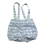 Manuel & Frank Salopette Bicolore con Fantasia A Righe per Neonato MF2271I BIANCO/AZZURRO MANUEL & FRANK 