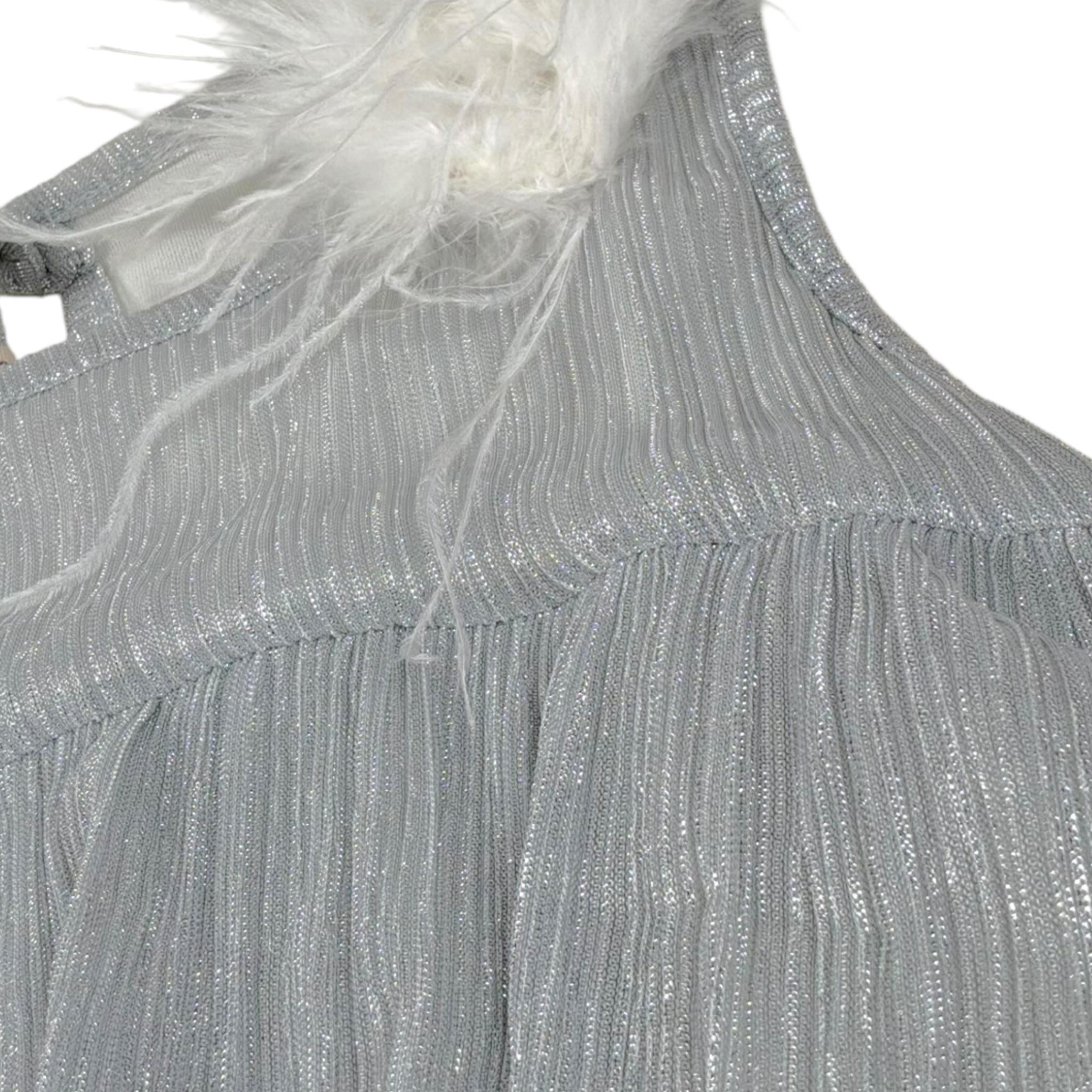 Please Tuta Intera Tinta Unita Giromanica per Bambina TC06290G73 ARGENTO PLEASE 