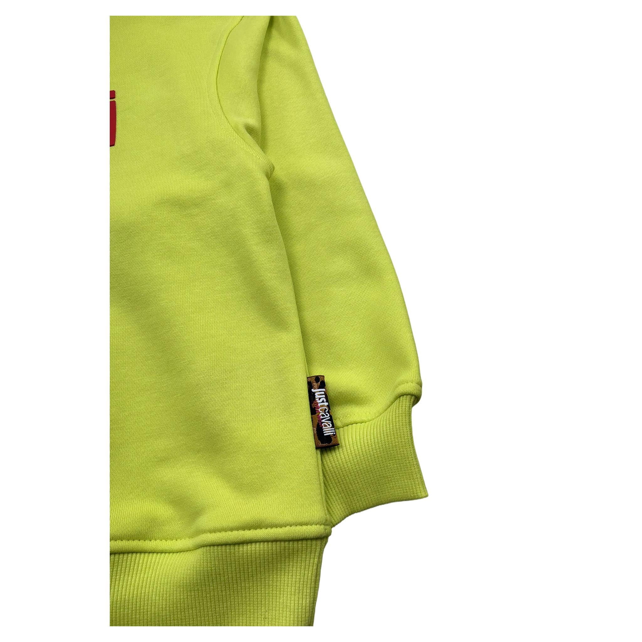 Just Cavalli Felpa Chiusa Girocollo Tinta Unita con Logo per Bambino JGP26002FE VERDE JUST CAVALLI 