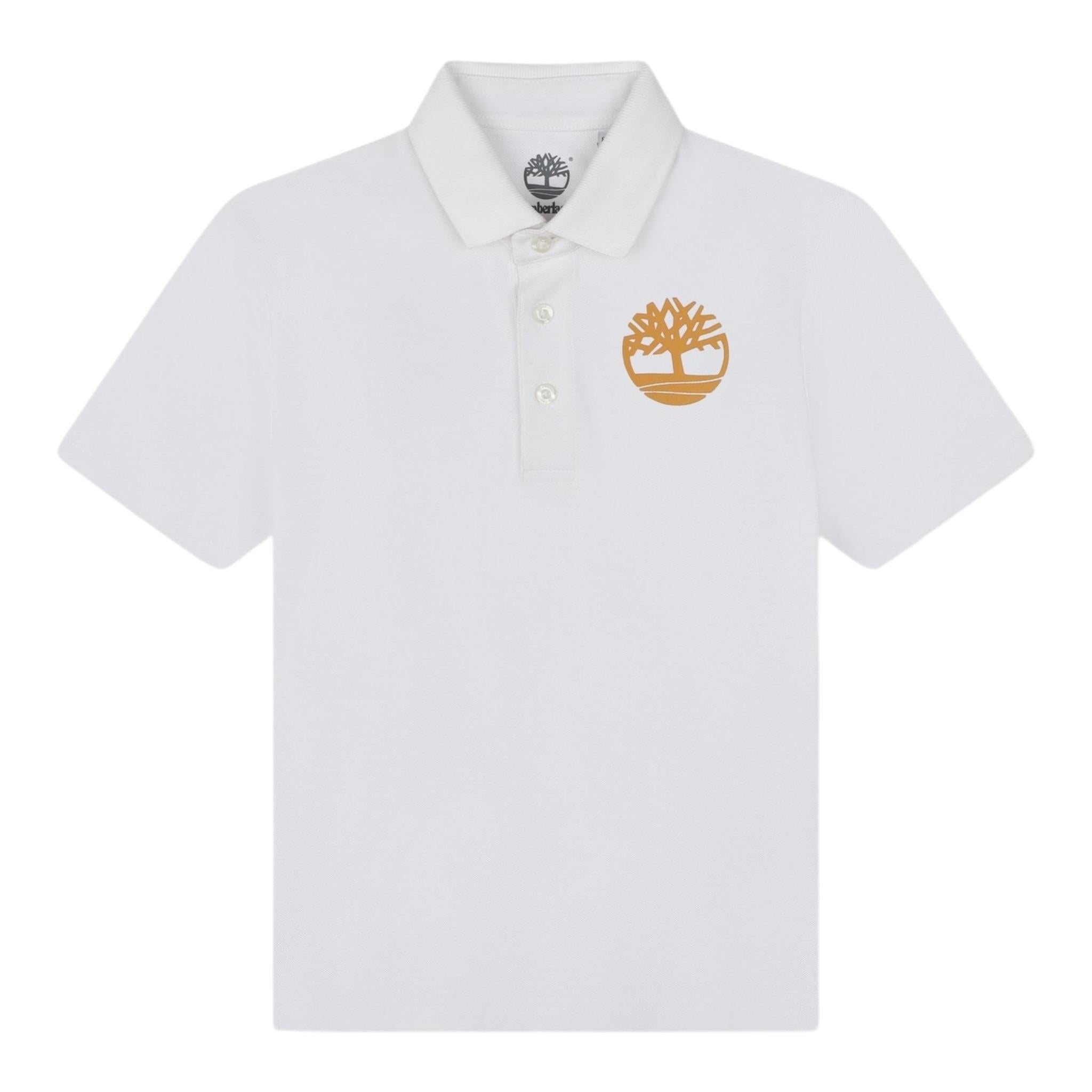 Timberland Polo Mezza Manica Tinta Unita con Logo per Neonato T60258N BIANCO TIMBERLAND 