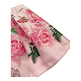 Loredana Gonna Tinta Unita con Fantasia Rose per Bambina P0101175 ROSA LOREDANA 