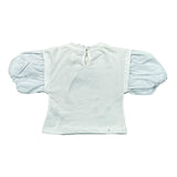 Miss Grant T-Shirt Girocollo tinta unita con Stampa Bianco per Neonata MG1235N BIANCO MISS GRANT 