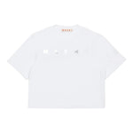 Marni T-Shirt Girocollo Tinta Unita con Stampa per Bambina M01317 BIANCO MARNI 