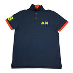 Sun68 Polo Mezza Manica Tinta Unita con Logo per Bambino POLS BLU SUN68 