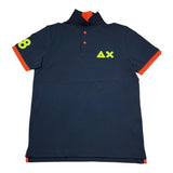 Sun68 Polo Mezza Manica Tinta Unita con Logo per Bambino POLS BLU SUN68 