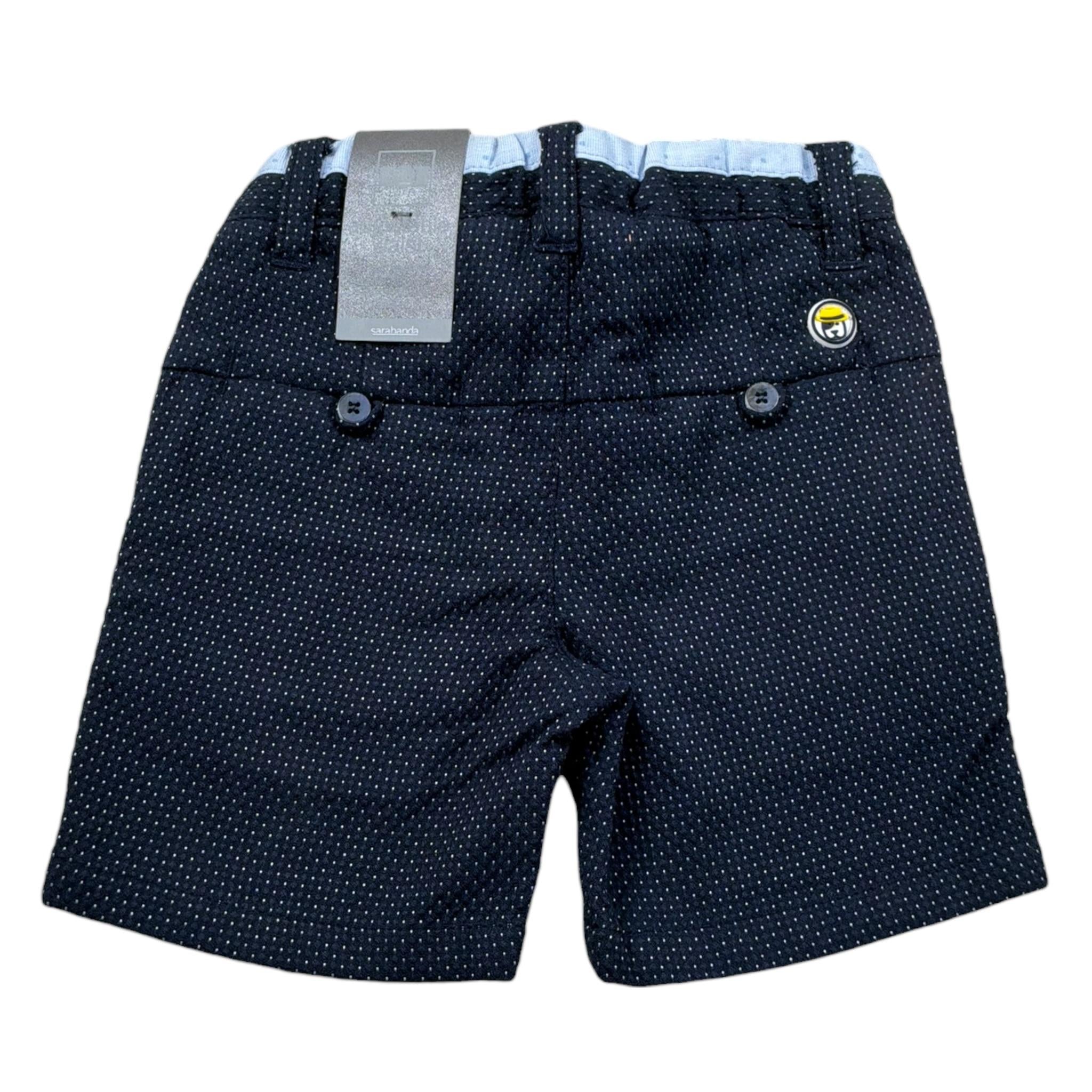 Sarabanda Bermuda Tinta Unita con Elastico In Vita per Neonato 0J533 BLU SARABANDA 