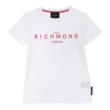 John Richmond T-Shirt Girocollo Tinta Unita con Stampa per Bambina RGP25002TSXX BIANCO JOHN RICHMOND 
