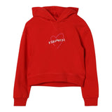 DSQUARED2 felpa chiusa cn cappuccio tinta unita con stampa logo Rosso per Bambina DQ2441X ROSSO DSQUARED2 