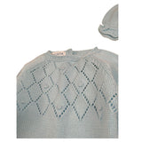 Juliana Completo 3 Pezzi Maglia-Ghettina-Cappello Azzurro per Neonata 25027 AZZURRO JULIANA 