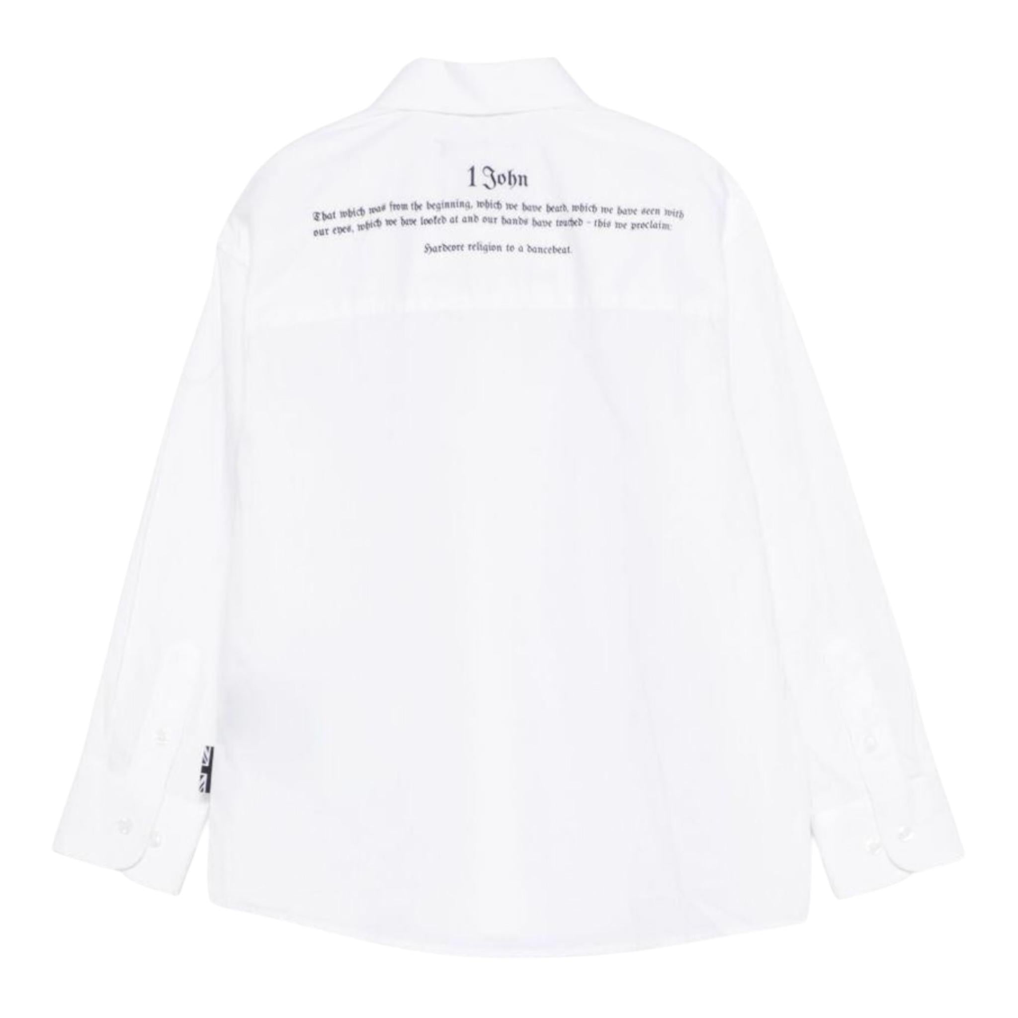 John Richmond Camicia Tinta Unita con Stampa per Neonato RBP25016CAN BIANCO JOHN RICHMOND 