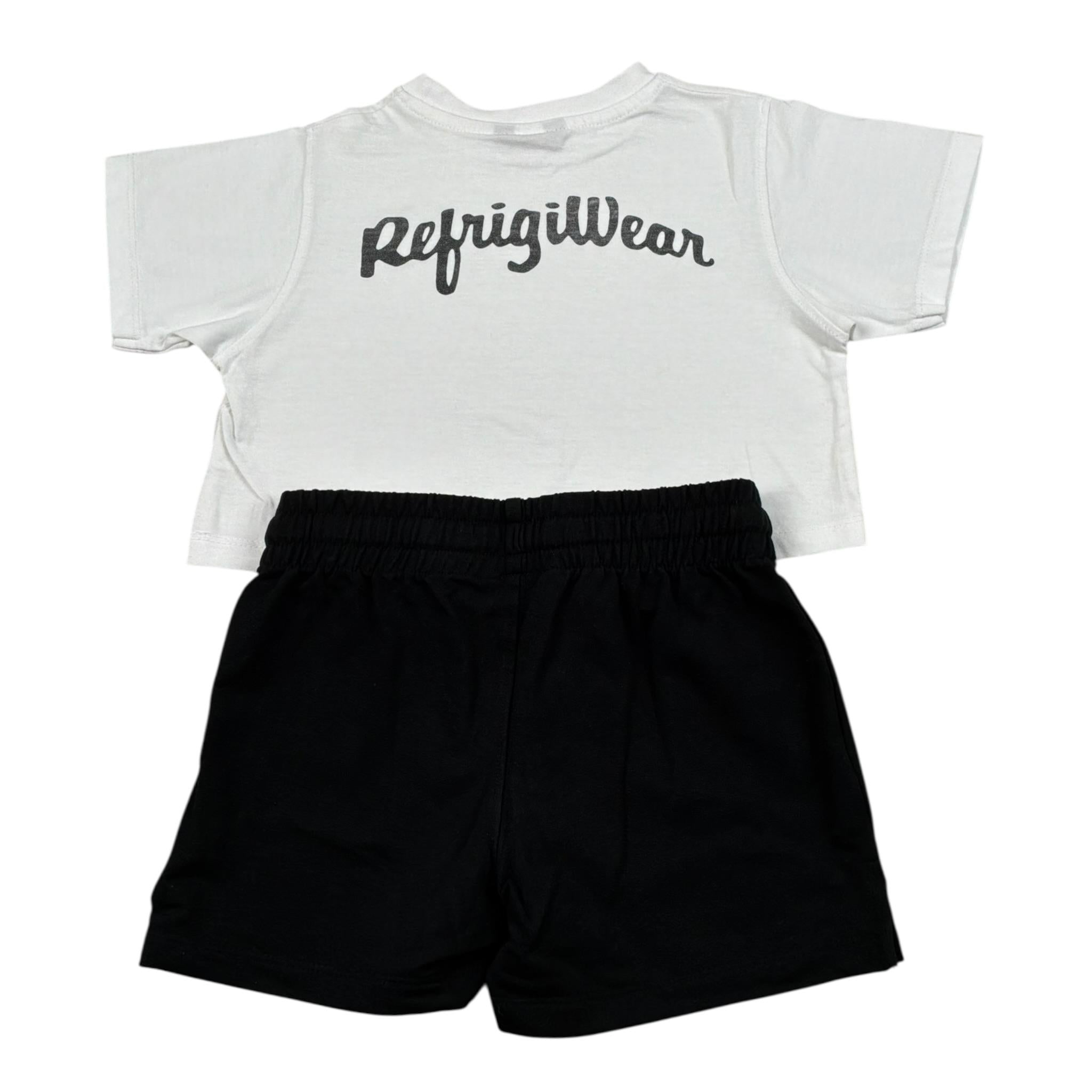 Refrigiwear Completo 2 Pezzi Bicolore T-Shirt-Shorts per Bambina RG1470W25XX BIANCO/NERO REFRIGIWEAR 