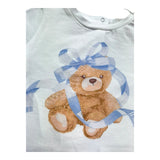 Le Bebe T-Shirt Girocollo Tinta Unita con Stampa per Neonata LBG6439 BIANCO LE BEBE 