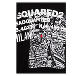 Dsquared2 Felpa Chiusa con Cappuccio Tinta Unita con Logo per Bambino DQ2802 NERO DSQUARED2 