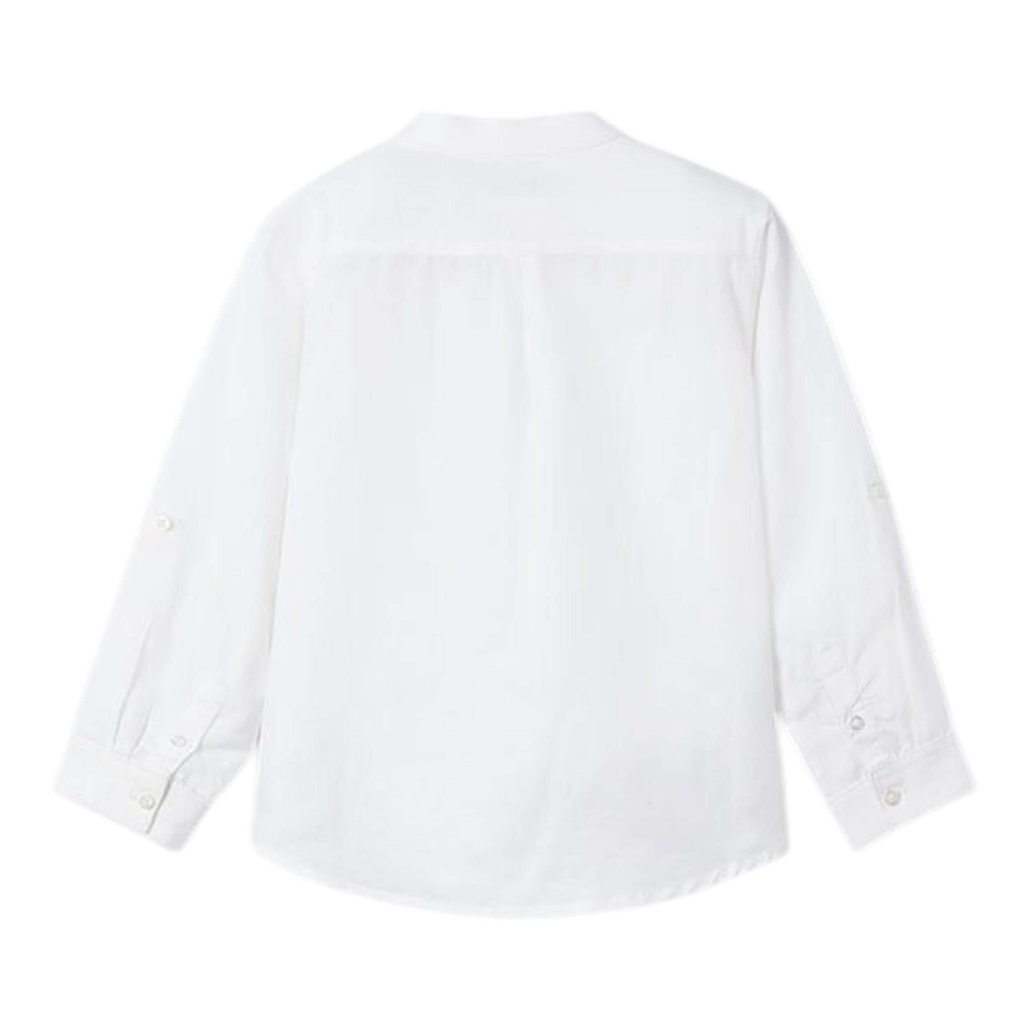 Mayoral Camicia con Colletto Coreano Tinta Unita per Bambino 3119X BIANCO MAYORAL 