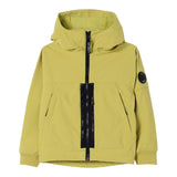 C.P. Company Giubbino Tinta Unita con Zip E Cappuccio per Bambino CUS00V VERDE ACIDO C.P. COMPANY 