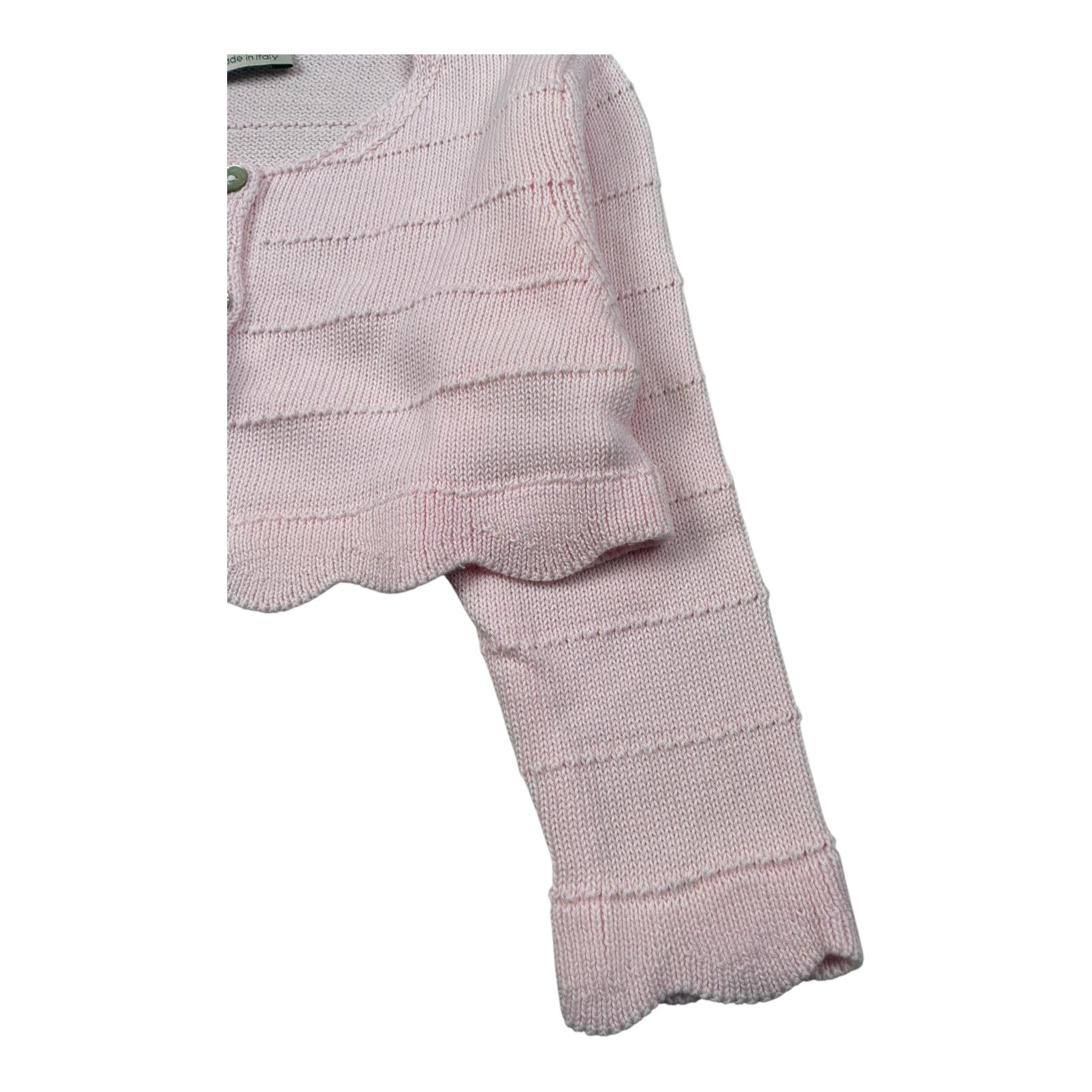 J.O. Milano Coprispalle Tinta Unita con Ricami per Neonata 573X1 ROSA J.O. MILANO 