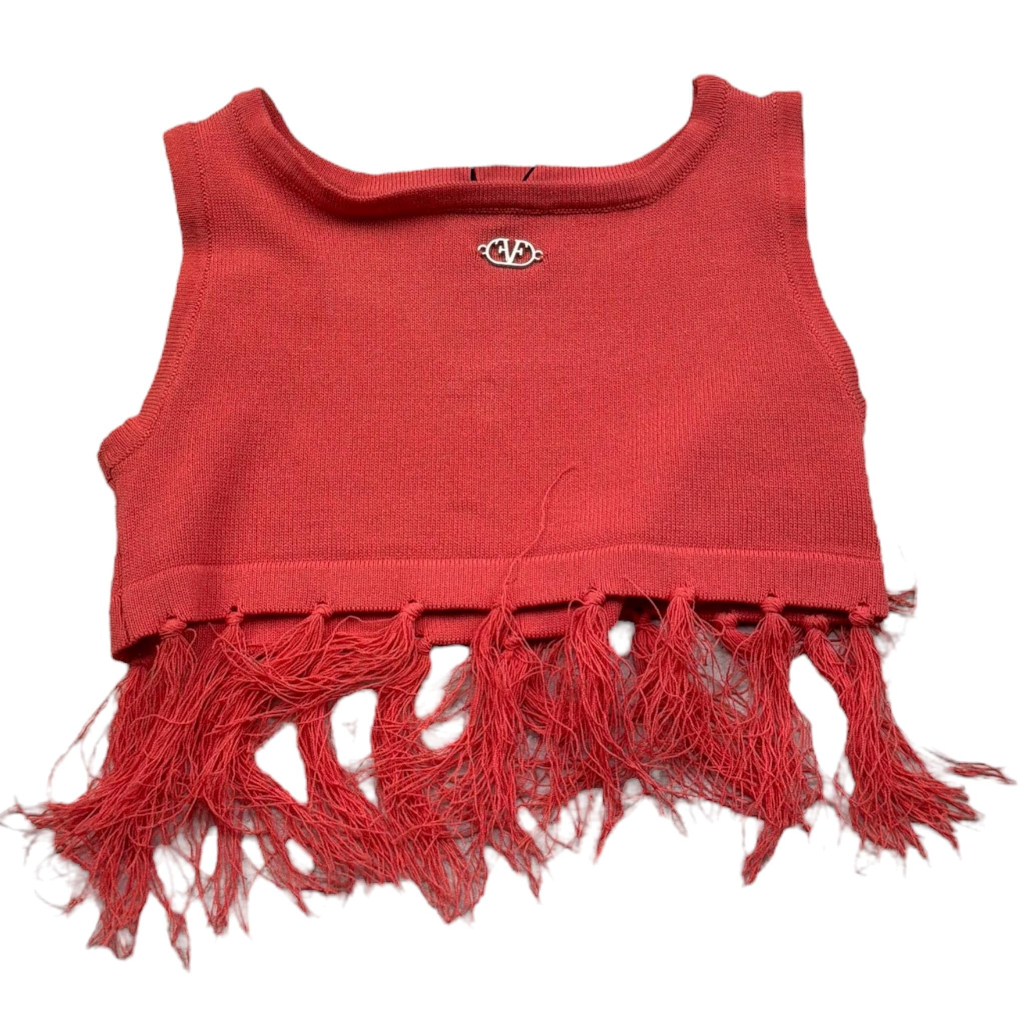 Fun & Fun Completo 2 Pezzi Top Tinta Unita con Frange-Gonna per Neonata FBTP01329X ARANCIONE FUN & FUN 