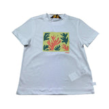 K-Way T-Shirt Girocollo Tinta Unita con Stampa per Bambina K2151RW BIANCO K-WAY 